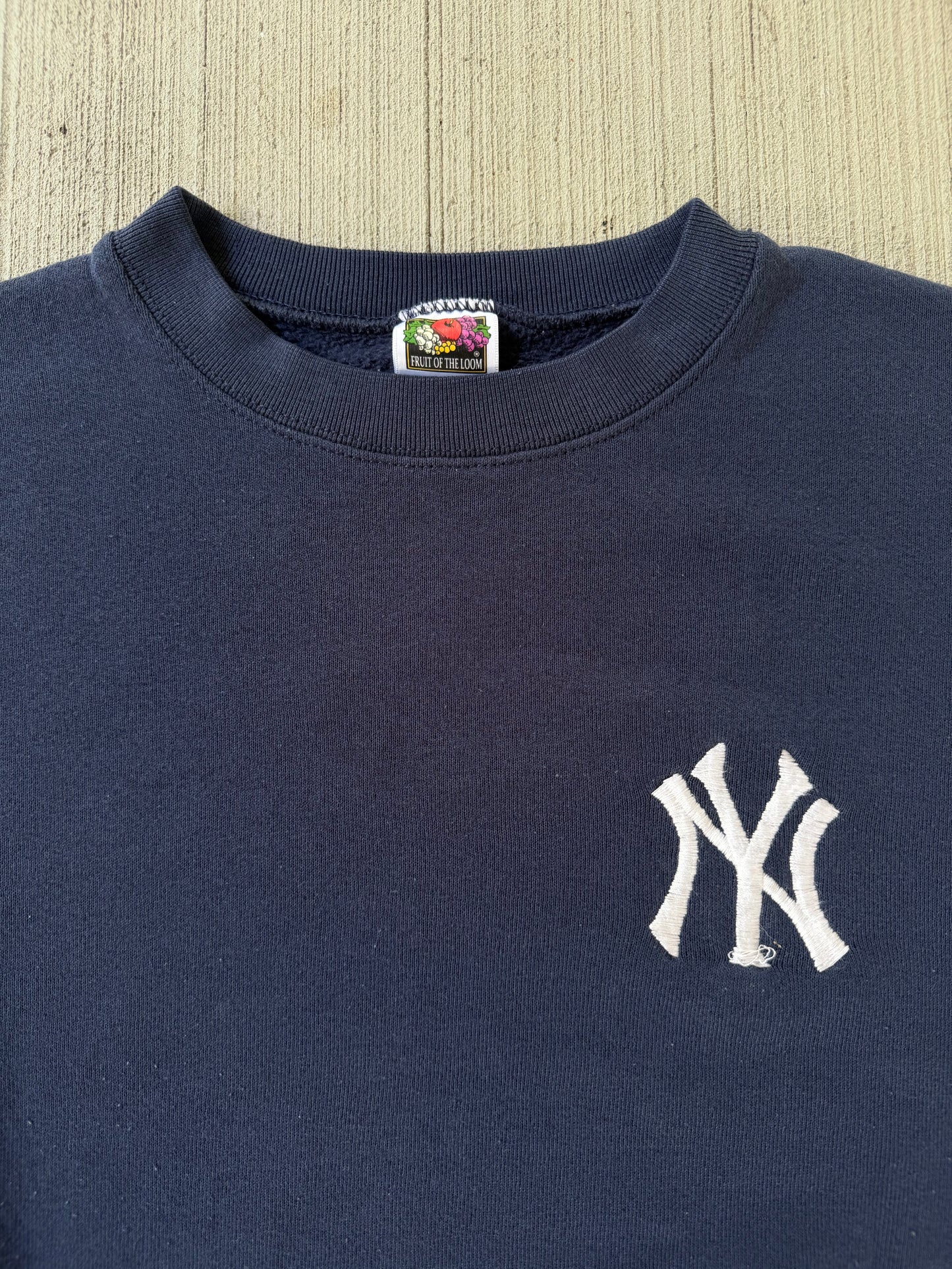 Vintage 90s New York Yankees Embroidered Logo Crewneck Sweatshirt