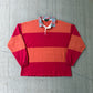 Vintage 90s J. Crew Orange and Red Striped Rugby