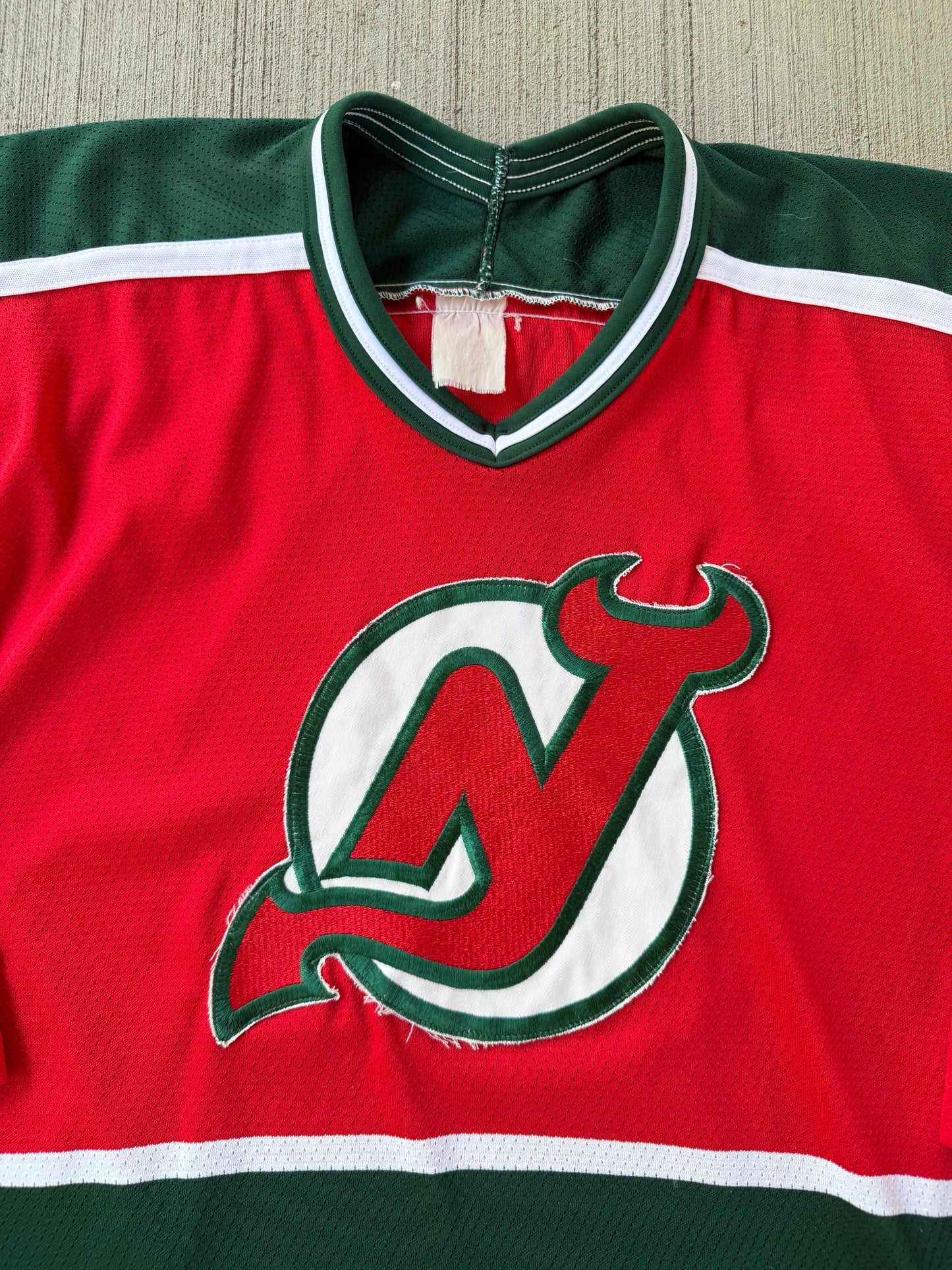 Vintage 80s New Jersey Devils CCM Hockey Jersey
