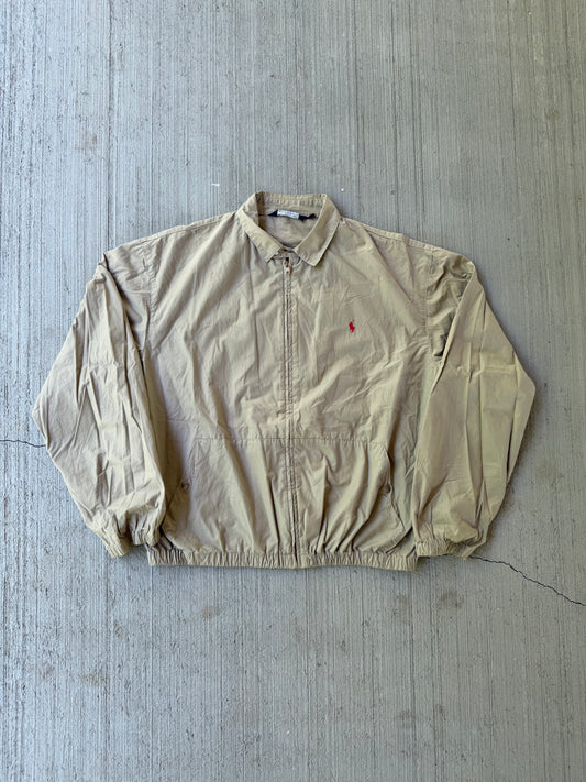 Vintage 1980s Polo Ralph Lauren Beige Harrington Bomber Jacket