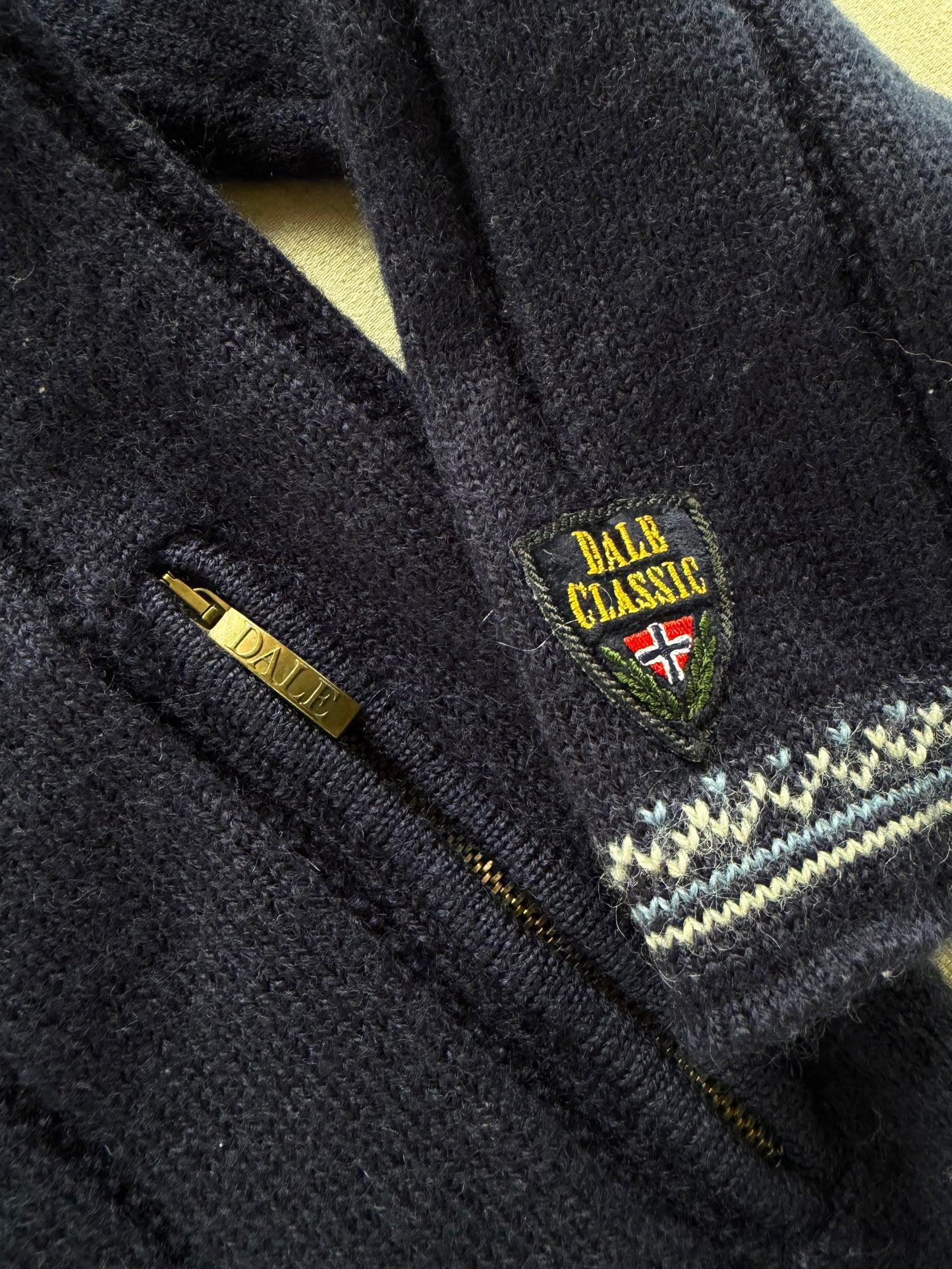 Vintage Dale of Norway Full-Zip Wool Sweater
