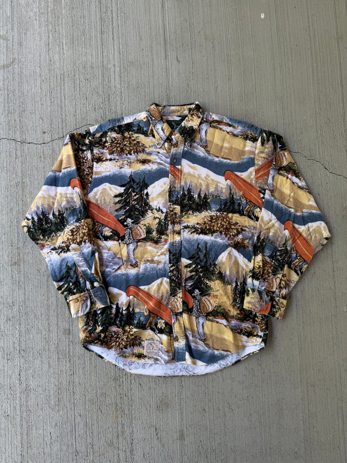 Vintage 1990s Hemisphere AOP Canoe Chamois Shirt