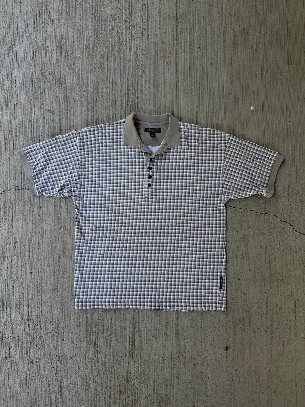 Vintage 1990s Structure Six Button Polo