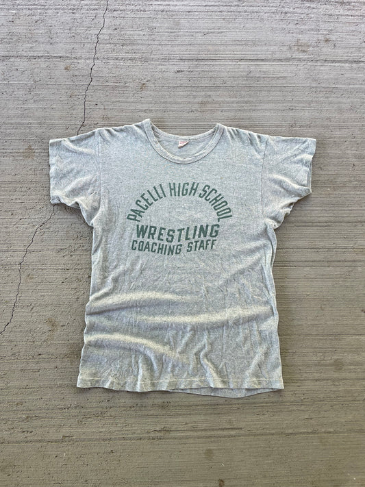 Vintage 60s Champion Pacelli High Wrestling Tee