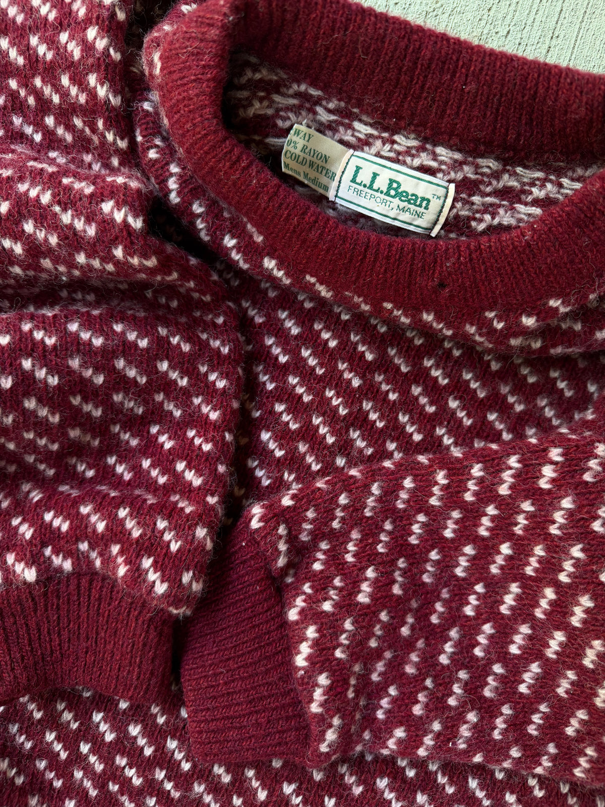 Vintage 1980s L.L. Bean Birdseye Wool Sweater