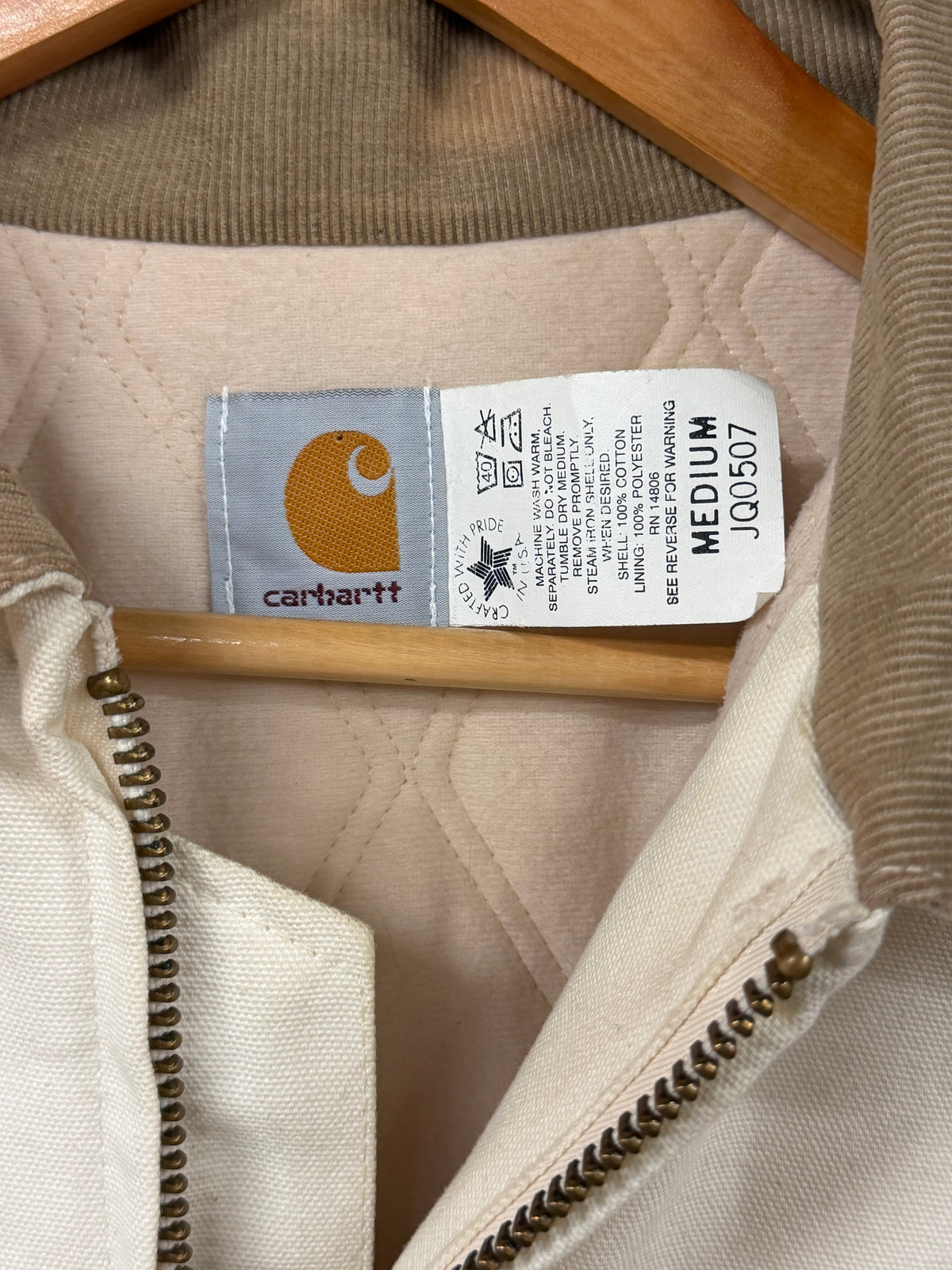 Vintage Carhartt JQ0507 Cream Aztec Southwest Santa Fe Jacket