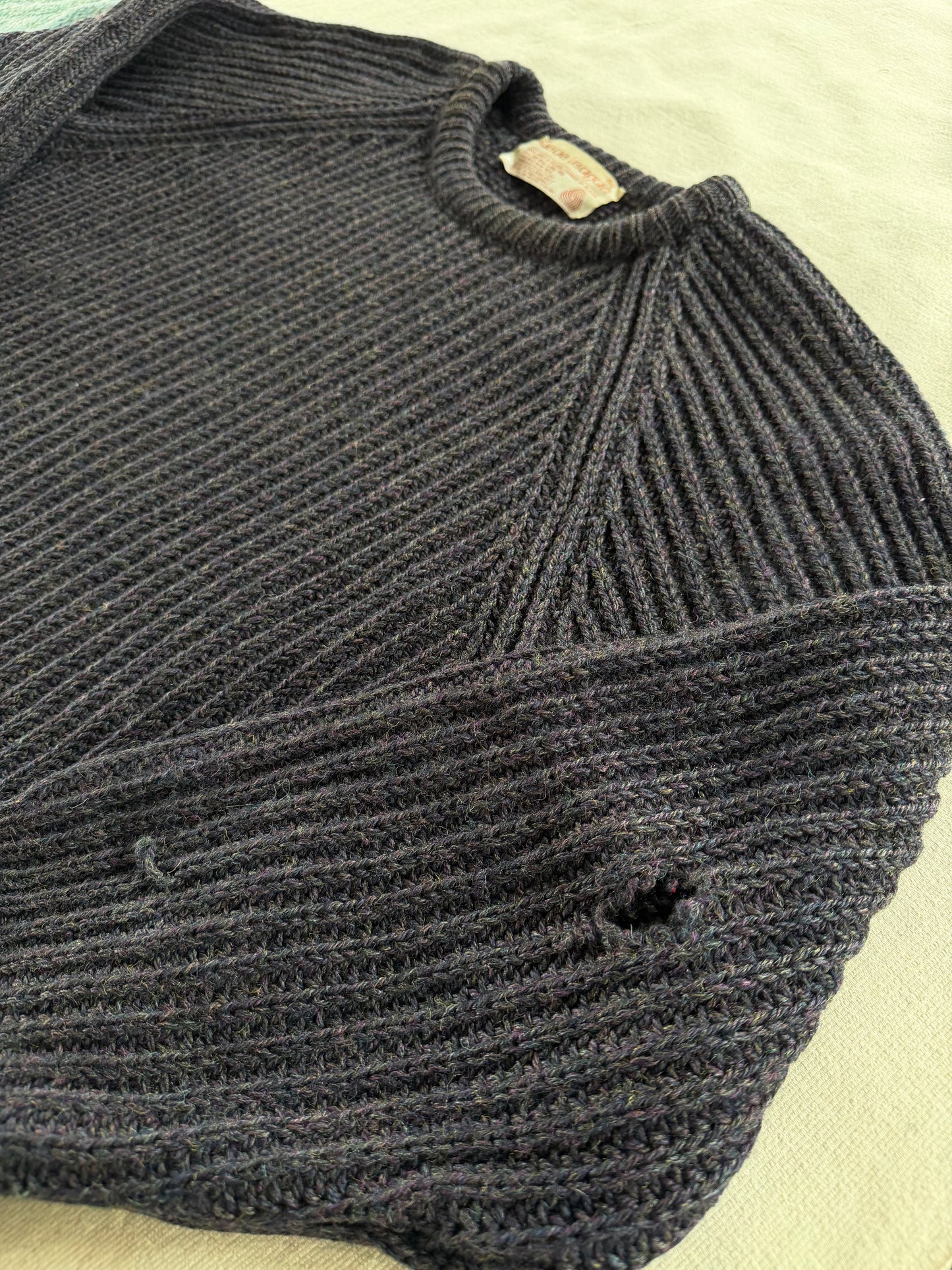 Vintage 80s Slieve League Wool Fishermen Sweater