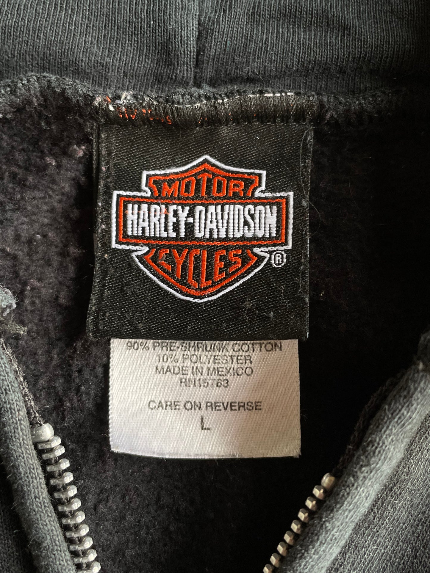 Y2K Harley Davidson Zip-Up Hoodie
