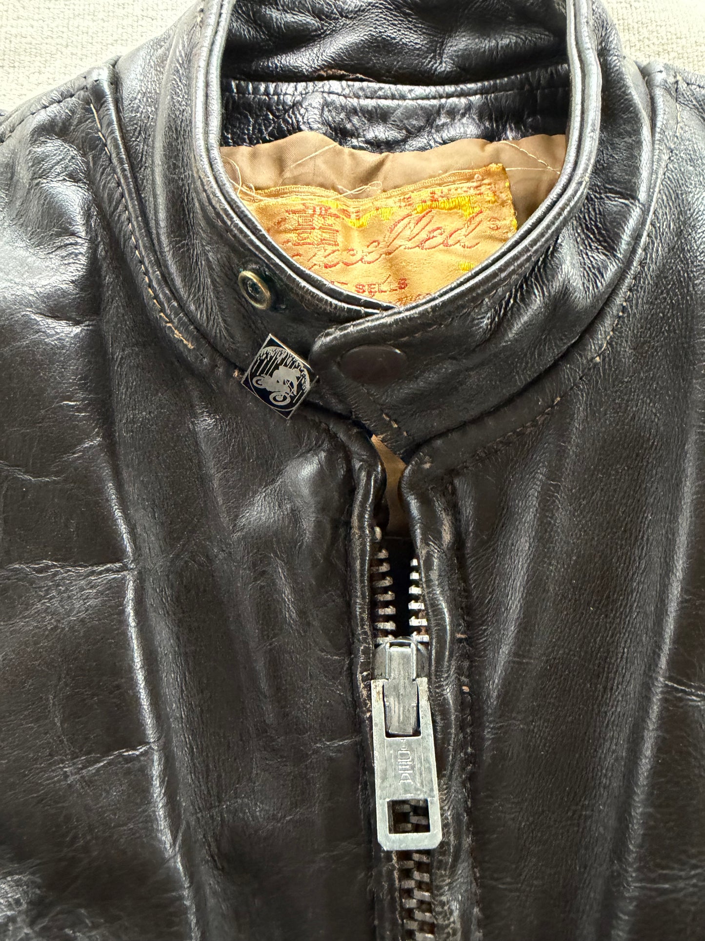 Vintage 50s Excelled Cafe Racer Leather Moto Jacket