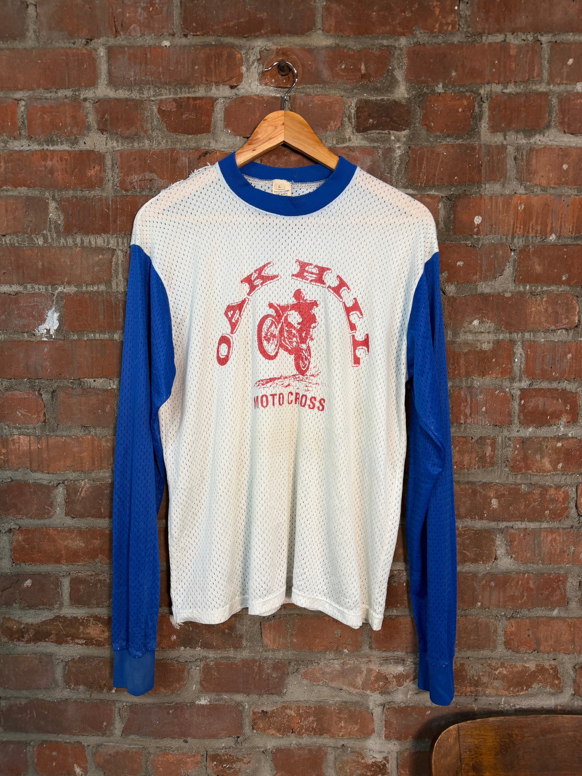 Vintage 1970s Oak Hill 3D Emblem Motocross Jersey