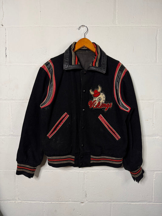 Vintage 1966 North Posey Vikings Letterman Varsity Jacket