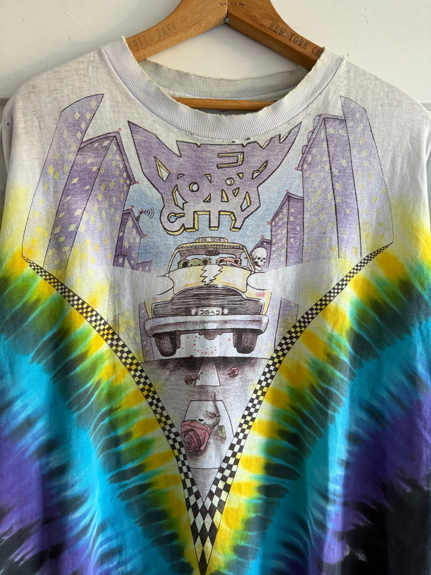 Vintage 1990 Grateful Dead MSG NYC Taxi Tee