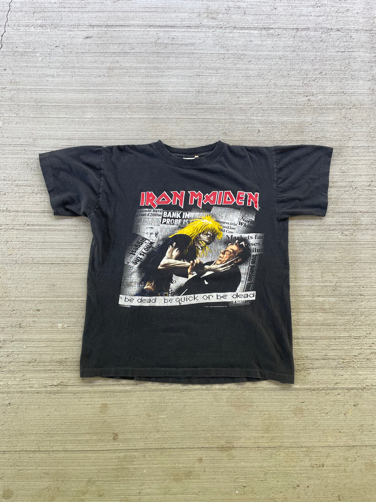 Vintage 1992 Iron Maiden ‘Be Quick or Be Dead’ Euro Tour Tee