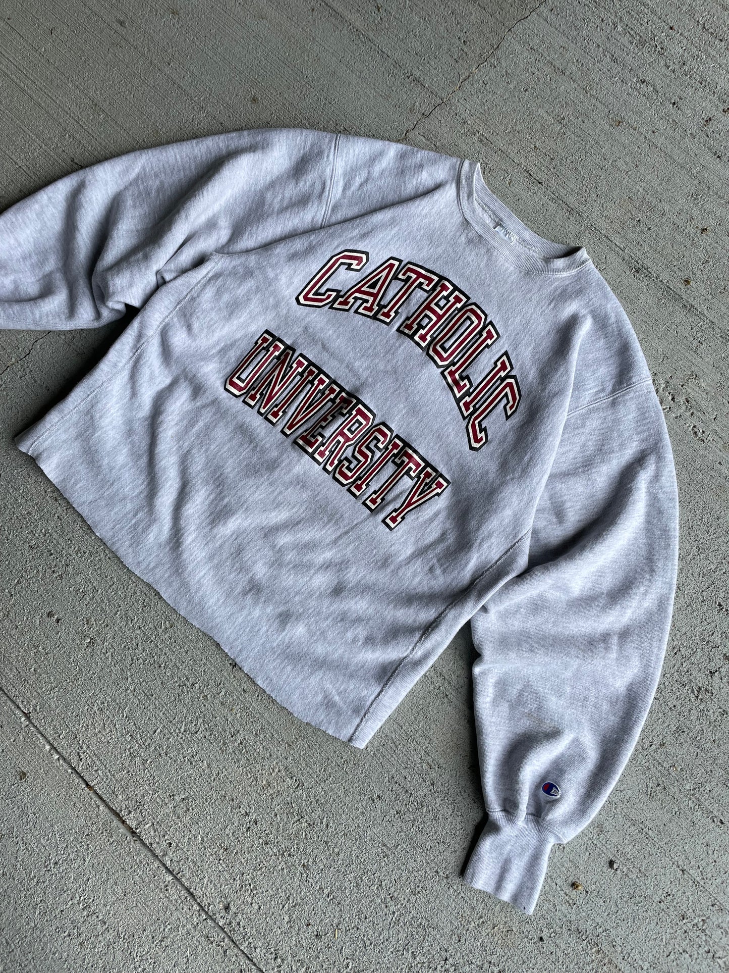 90s Catholic University Champion Reverse Weave Sweatshirt