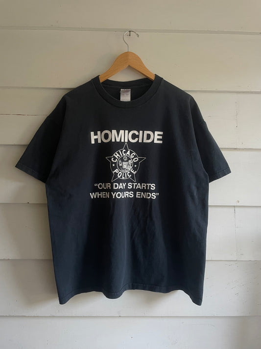 Vintage 90s Chicago Police Homicide Tee