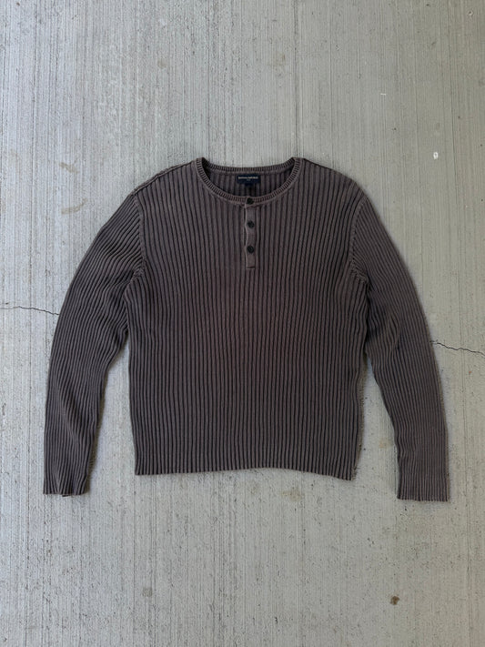 2000s Banana Republic Ribbed Knit Henley
