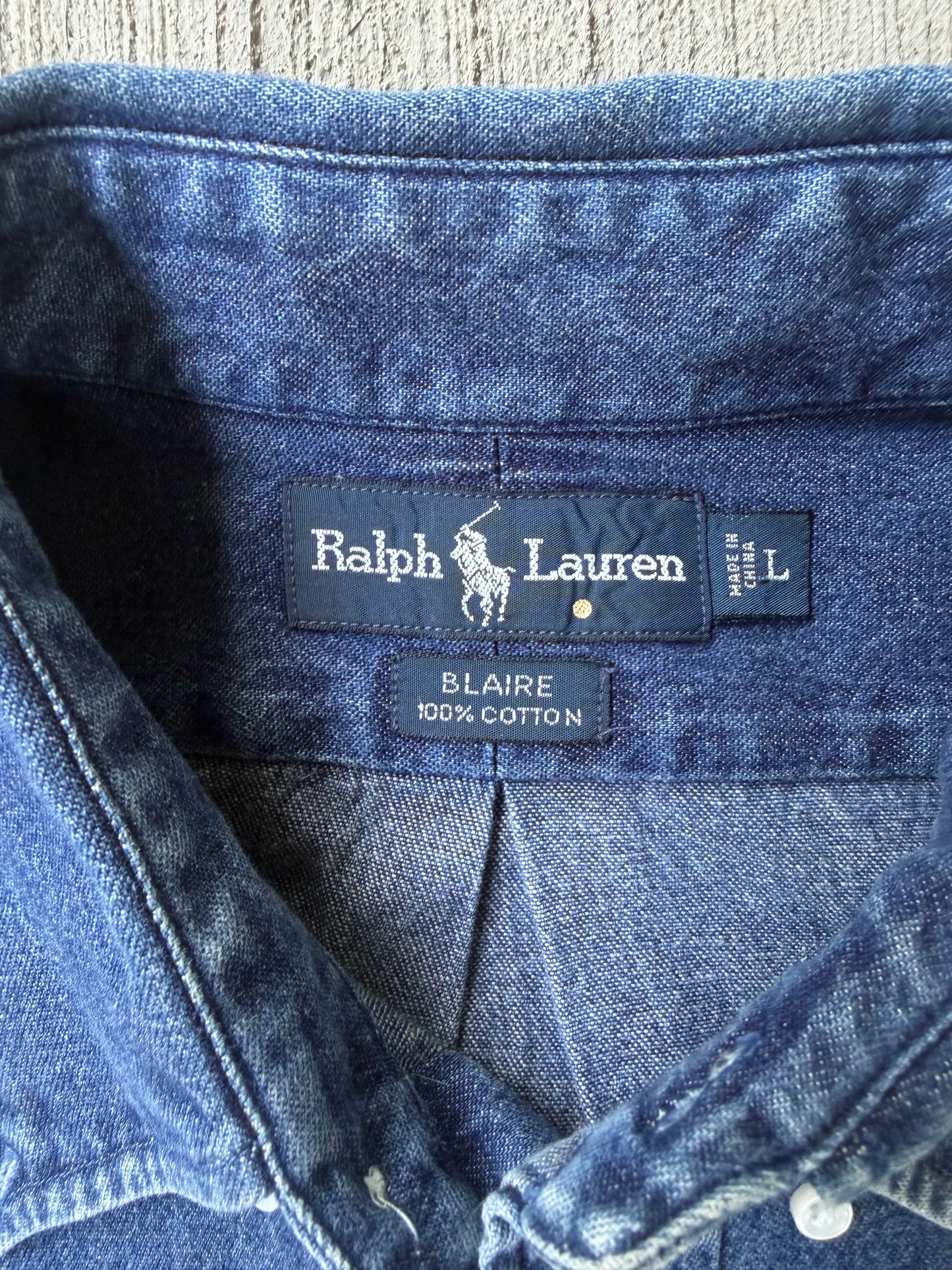 Vintage 90s Polo Ralph Lauren Blaire Denim Button Up Shirt