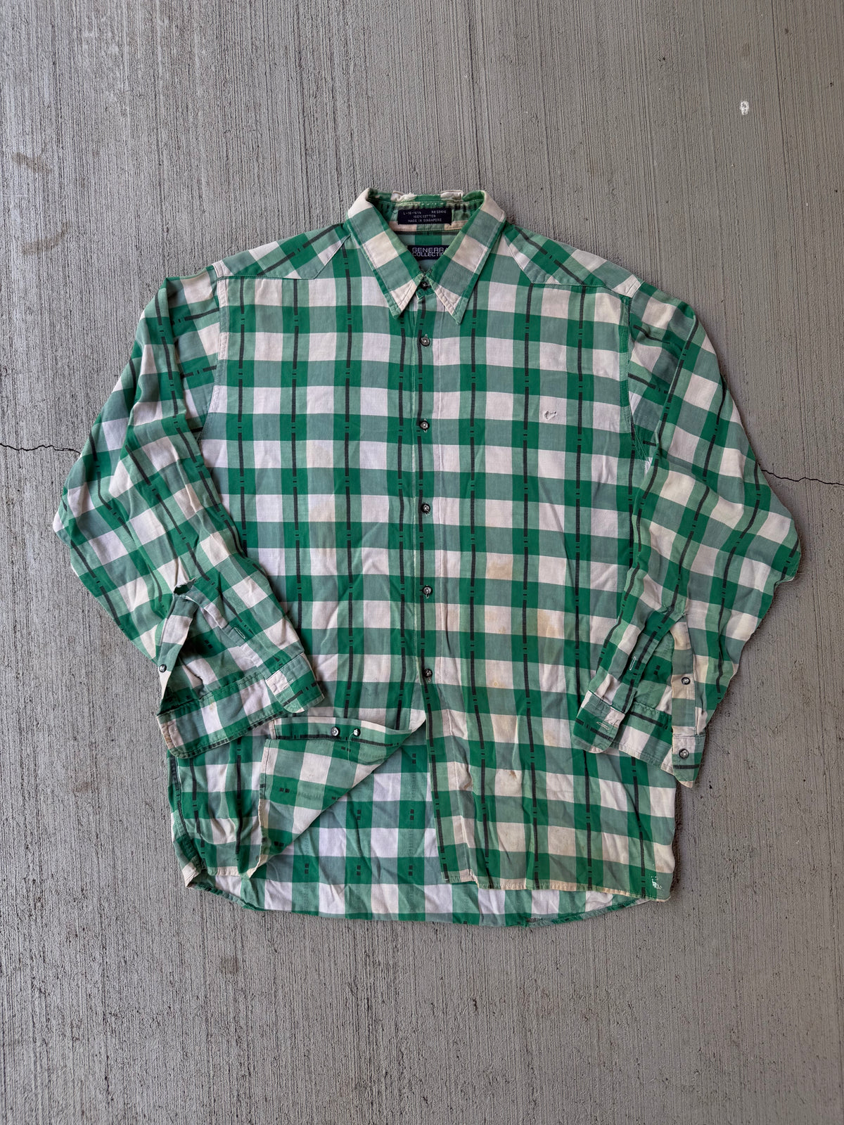 Vintage 1980s Generra Thrashed Cotton Button Up