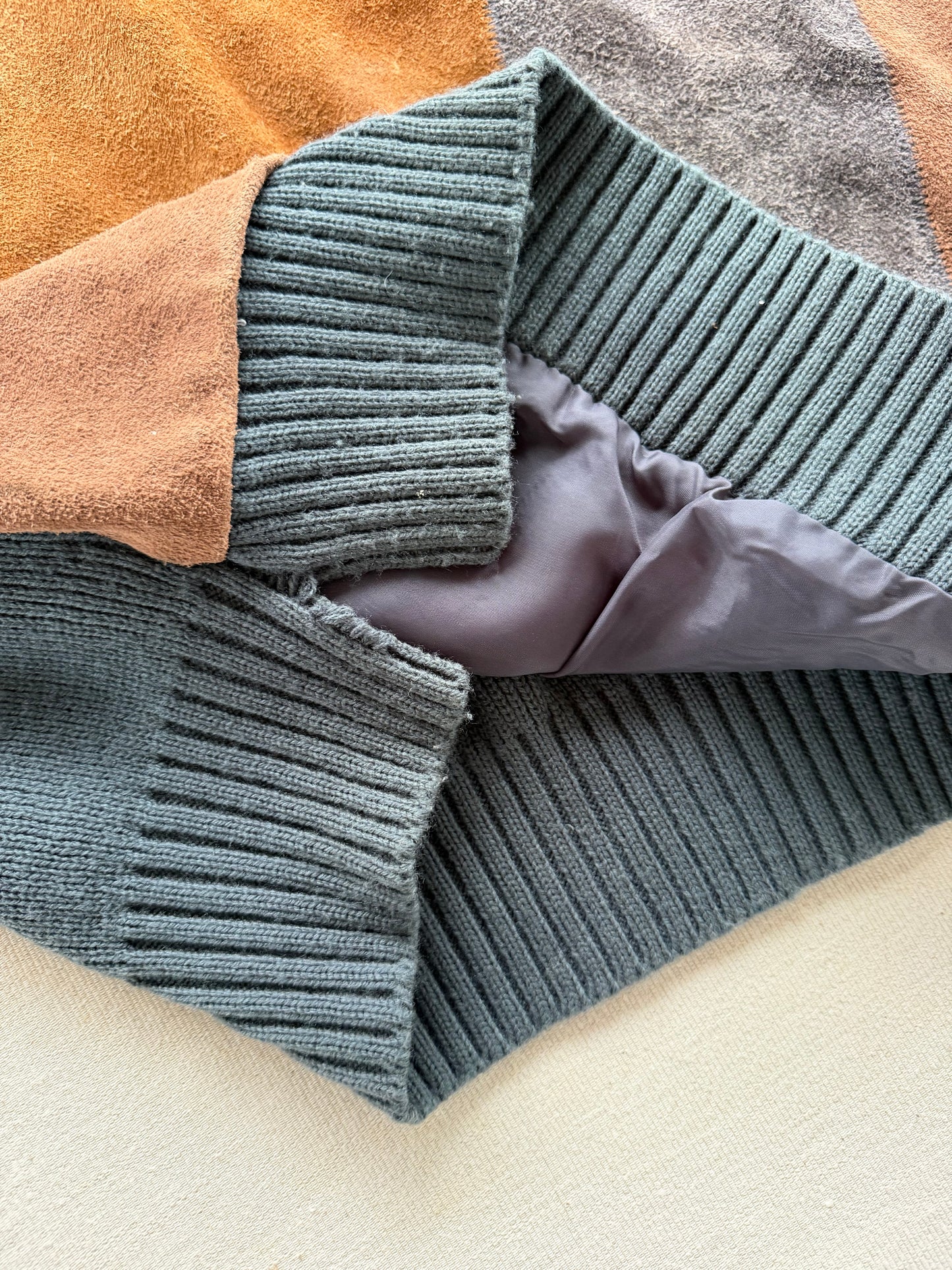 Vintage 90s Hill & Archer Suede Sweater