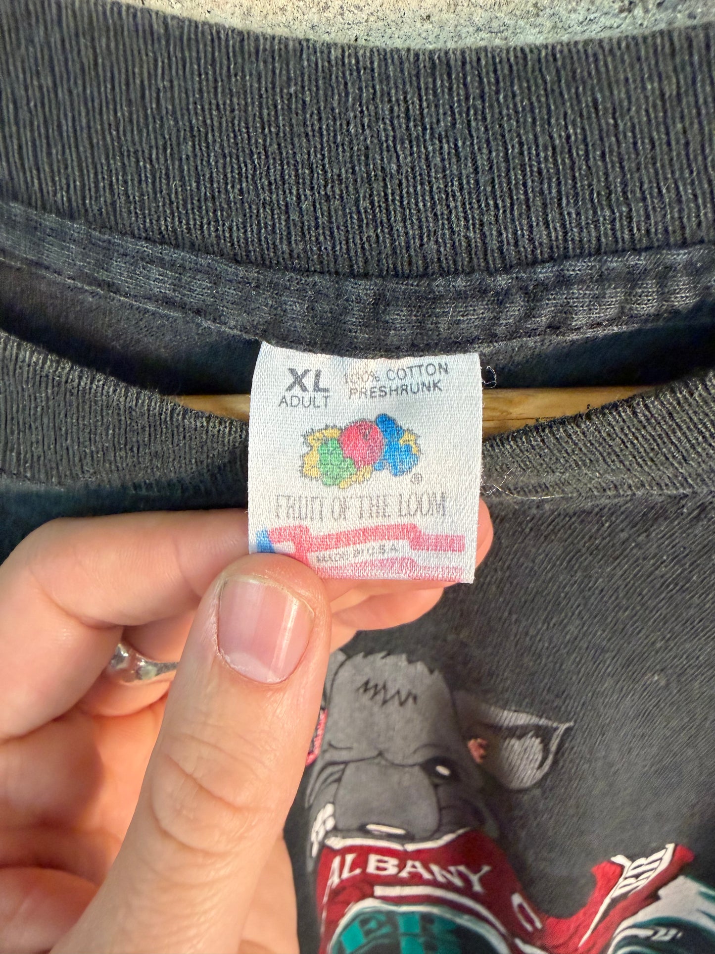 Vintage 1993 Albany River Rats Hockey Tee