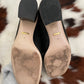 Gucci Black Leather Sylvie Mid Heel Loafers