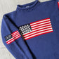 Vintage USA Hand Knit Wool Sweater