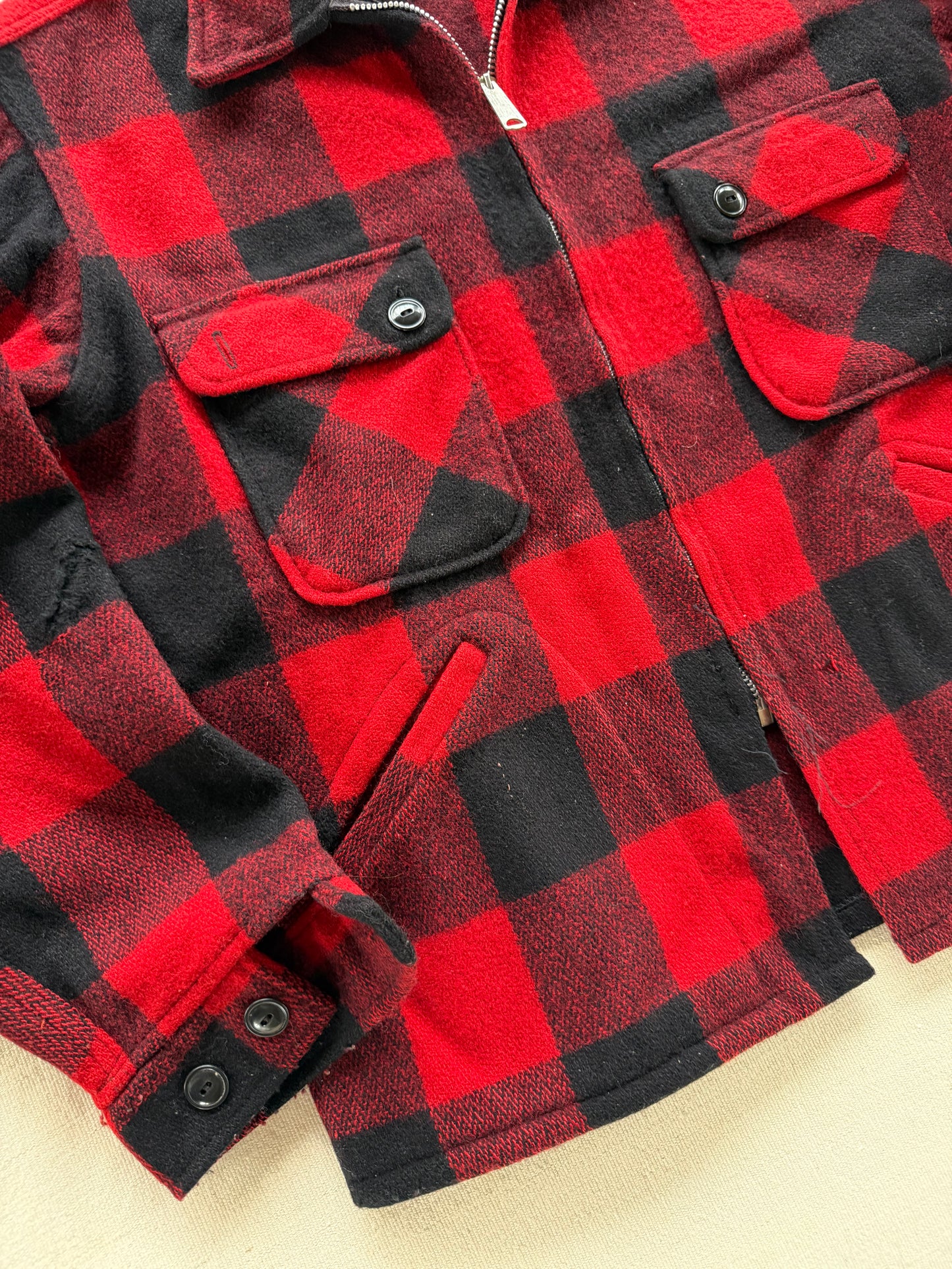 Vintage 60s/70s Storm Hero Buffalo Plaid Wool Jacket