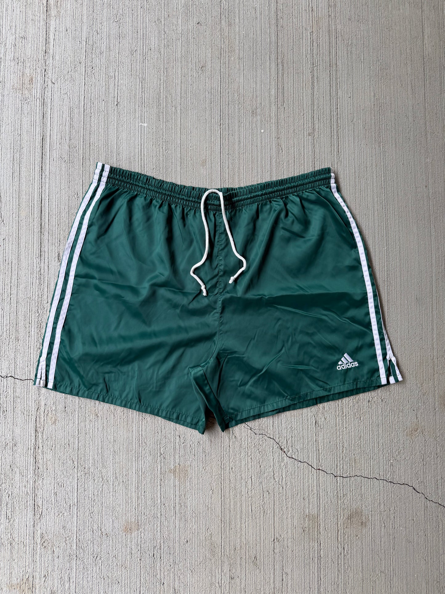 Vintage 90s Green Adidas Soccer Shorts
