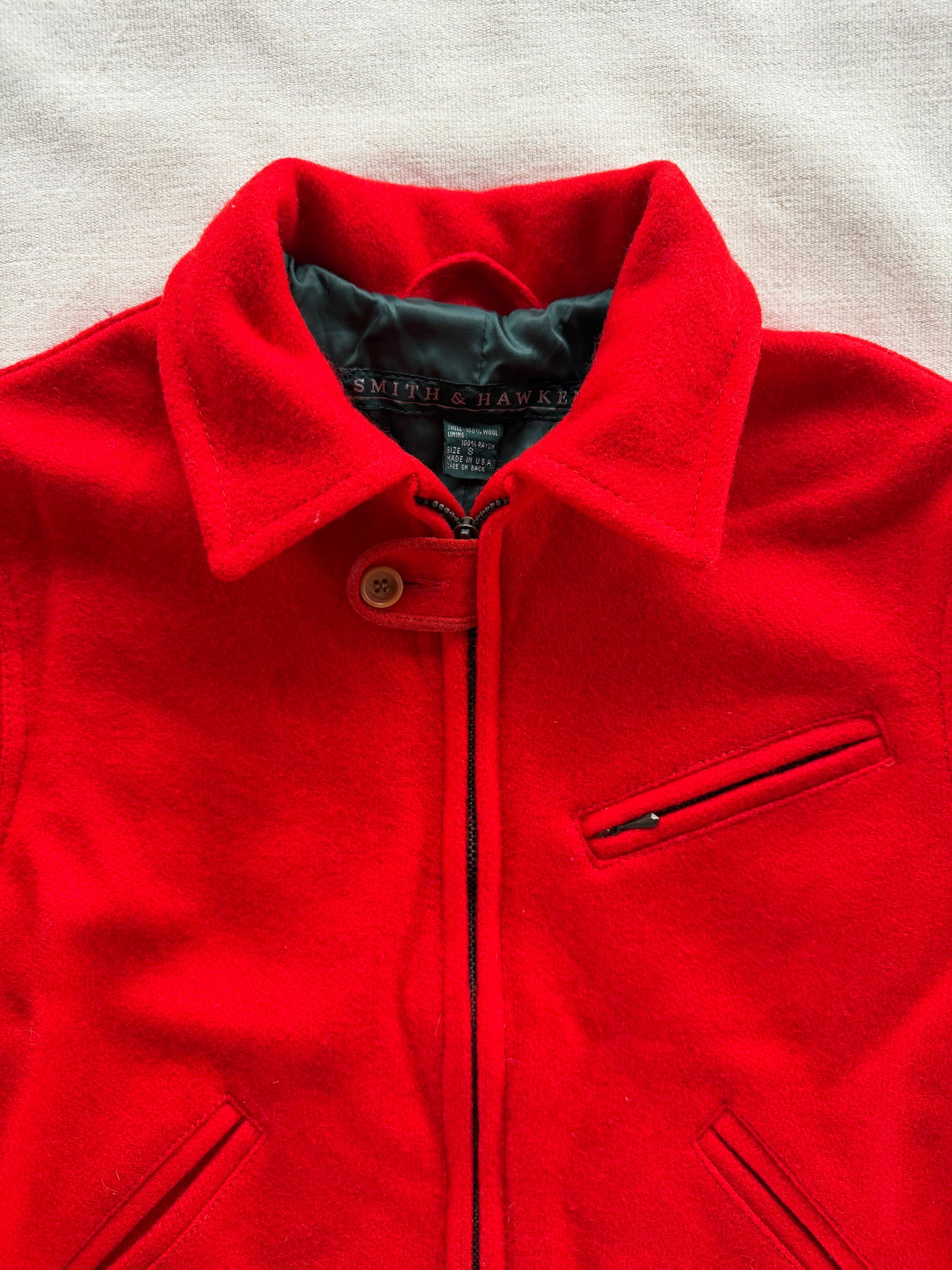 Vintage 80s Smith & Hawken Wool Bomber Jacket