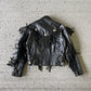 Vintage Leather Fringe Biker Jacket