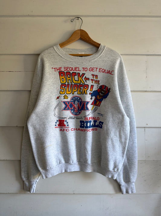 Vintage 1992 Buffalo Bills Back to the Super Bowl Crewneck