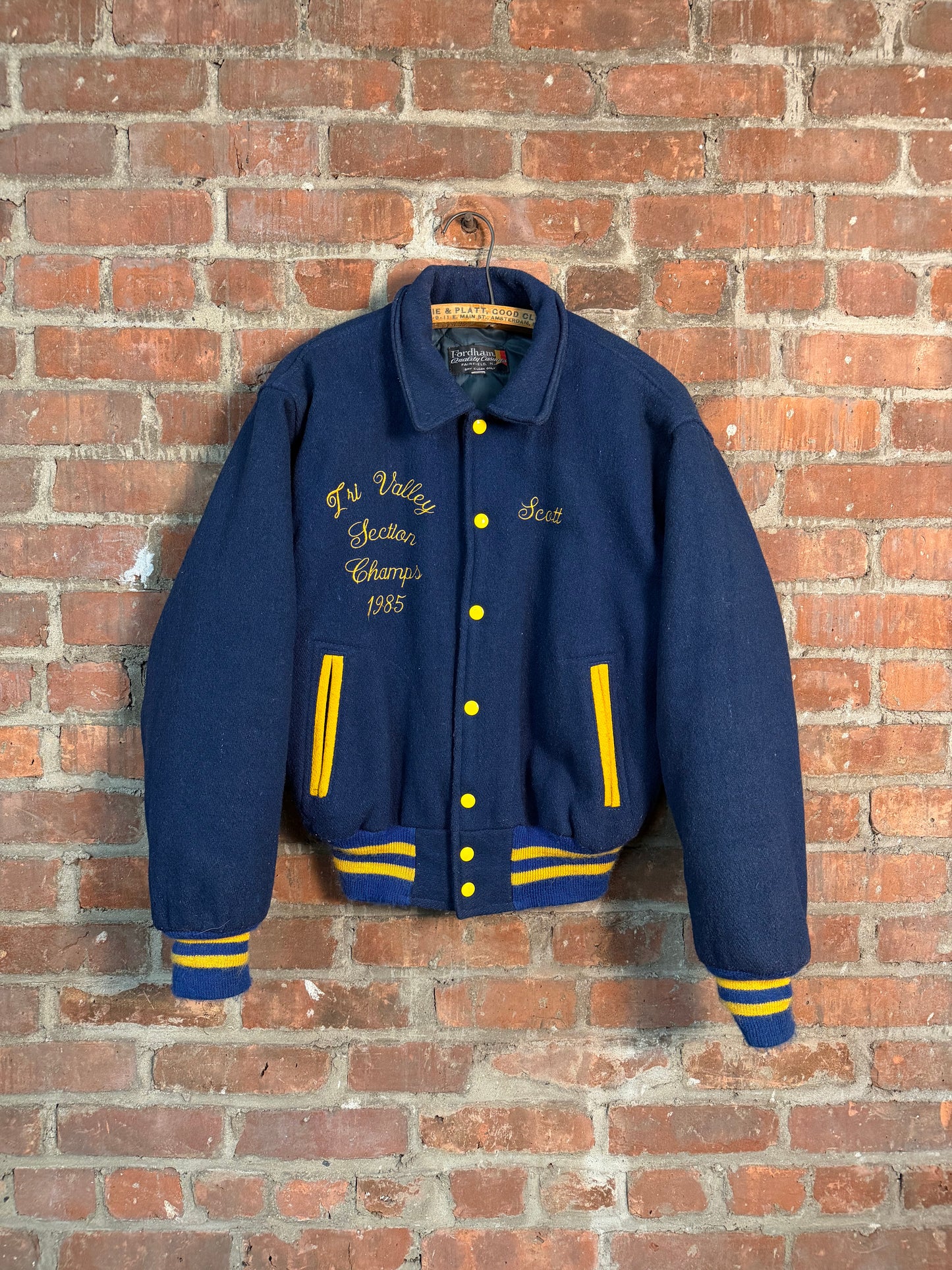Vintage 1985 Mayfield Cross Country Varsity Jacket