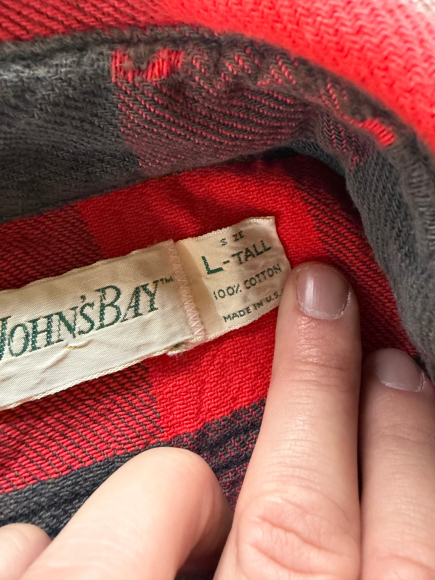 Vintage 90s St. John’s Bay Distressed Flannel