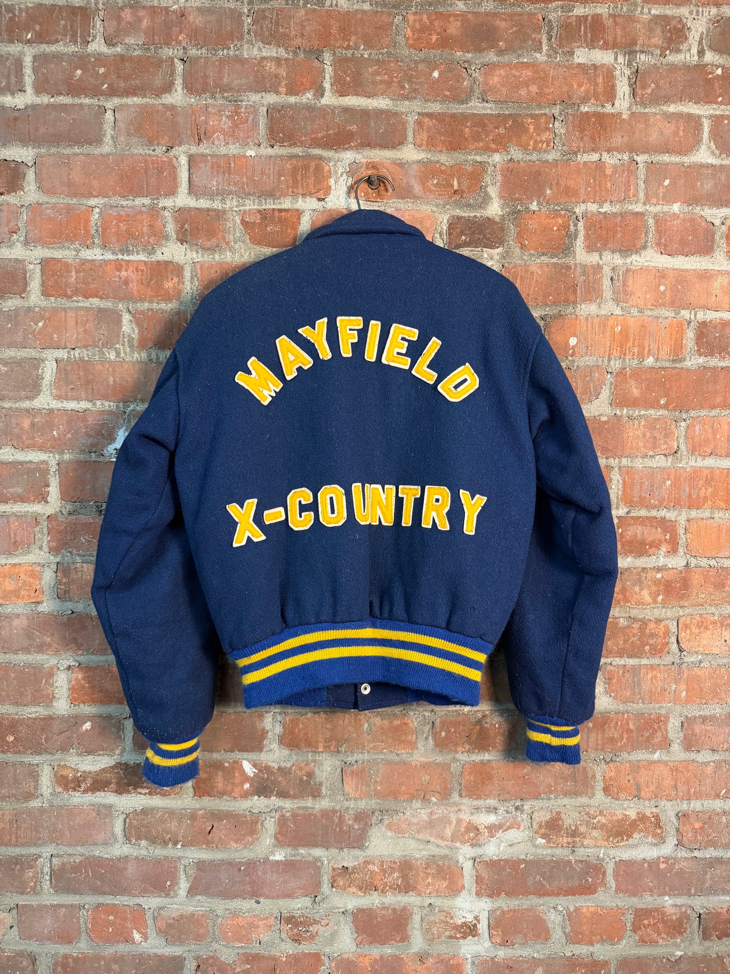 Vintage 1985 Mayfield Cross Country Varsity Jacket