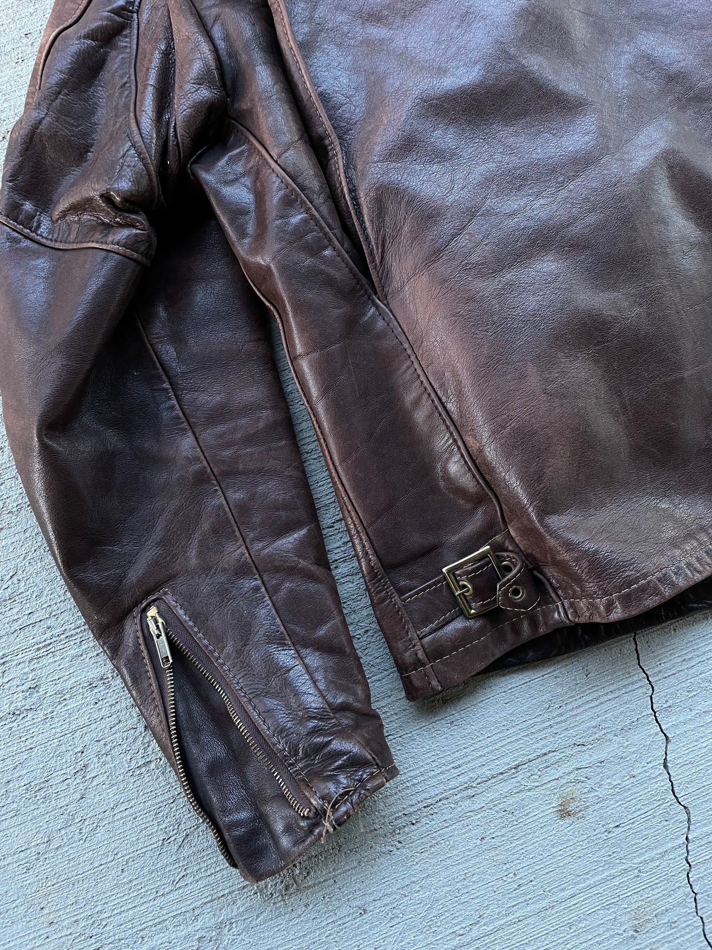 50s 60s Schott Leather Biker Jacket