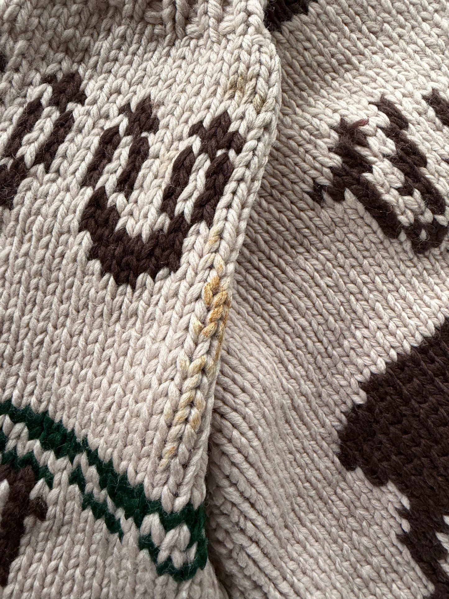 Vintage 50s Cowichan Reindeer Cardigan