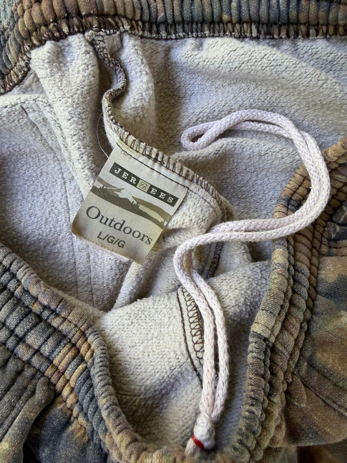 Vintage 1990s Jerzees Outdoors Camo Cargo Sweatpants