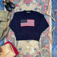 Vintage 1990s David Taylor American Flag Knit Sweater