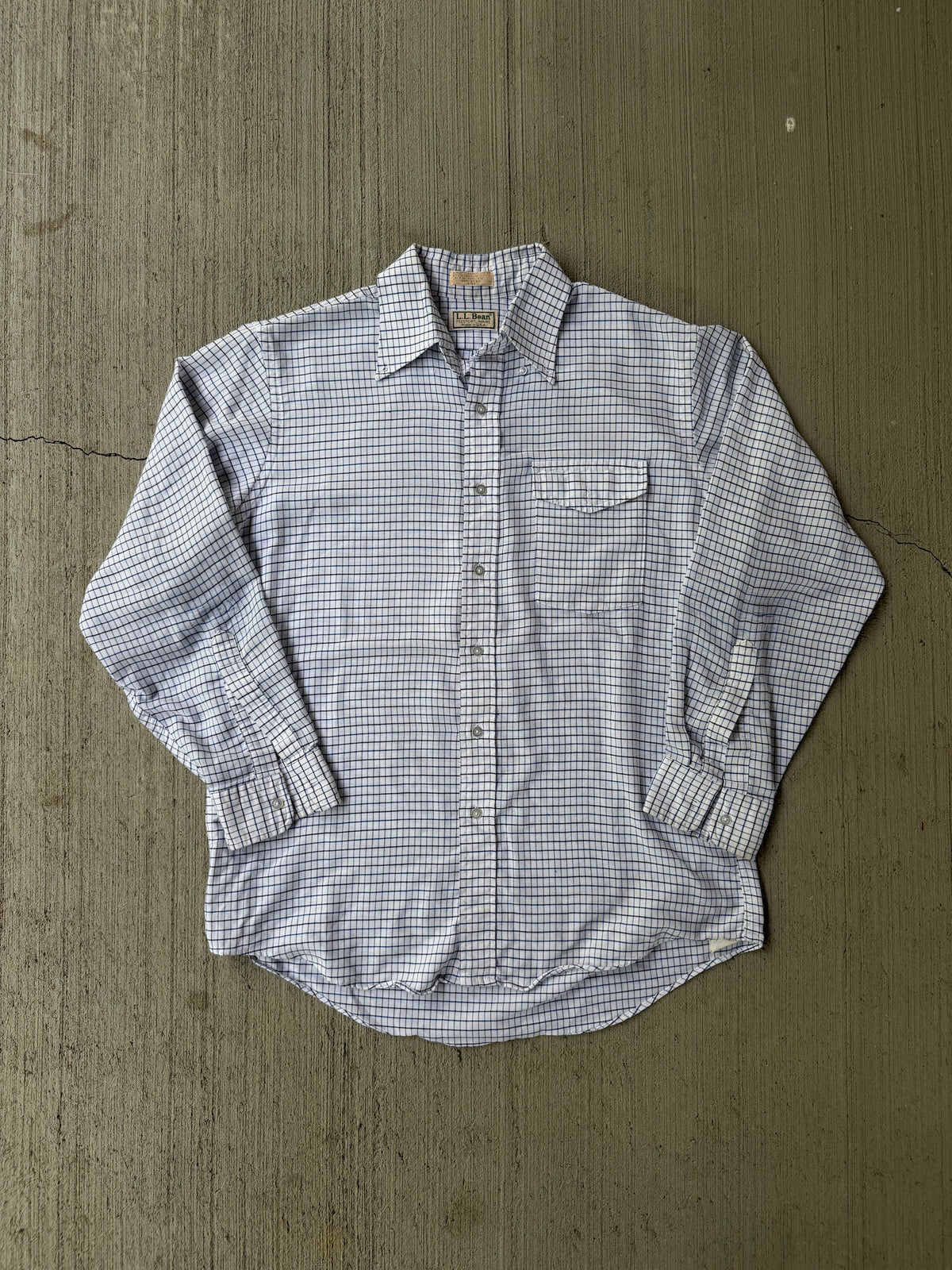 Vintage 1980s L.L. Bean Checkered Button Up