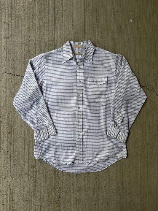 Vintage 1980s L.L. Bean Checkered Button Up