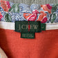 Vintage 90s J. Crew Orange and Red Striped Rugby