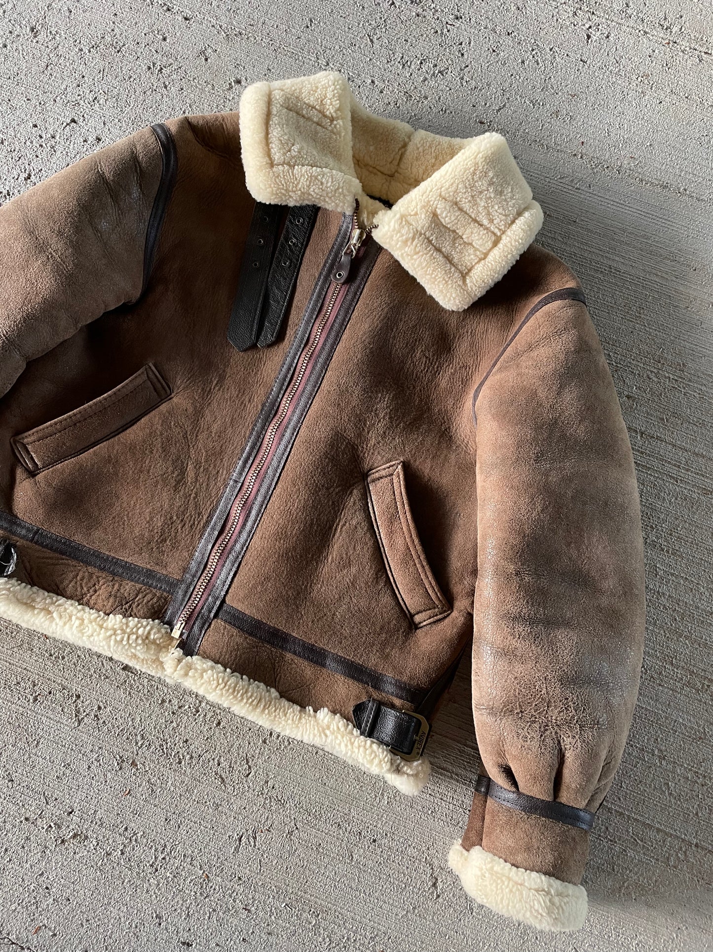 Vintage Avirex Type B-3 Sheepskin Leather Flight Jacket