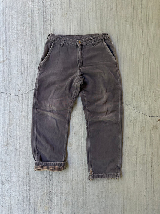 Vintage 2000s Carhartt Fleece Lined Distressed Pants