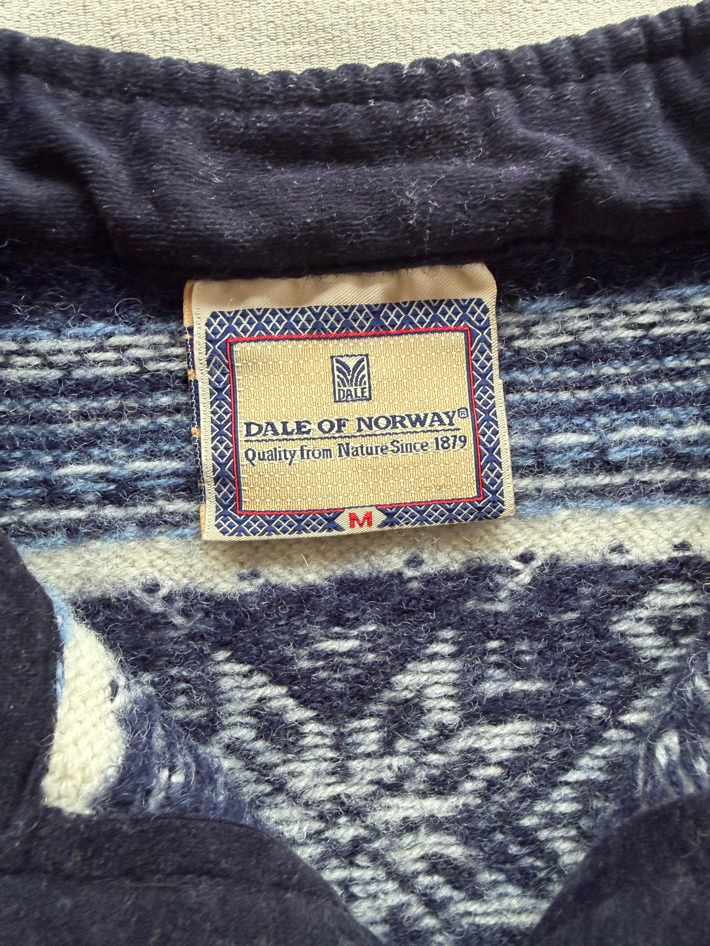 Vintage Dale of Norway Full-Zip Wool Sweater