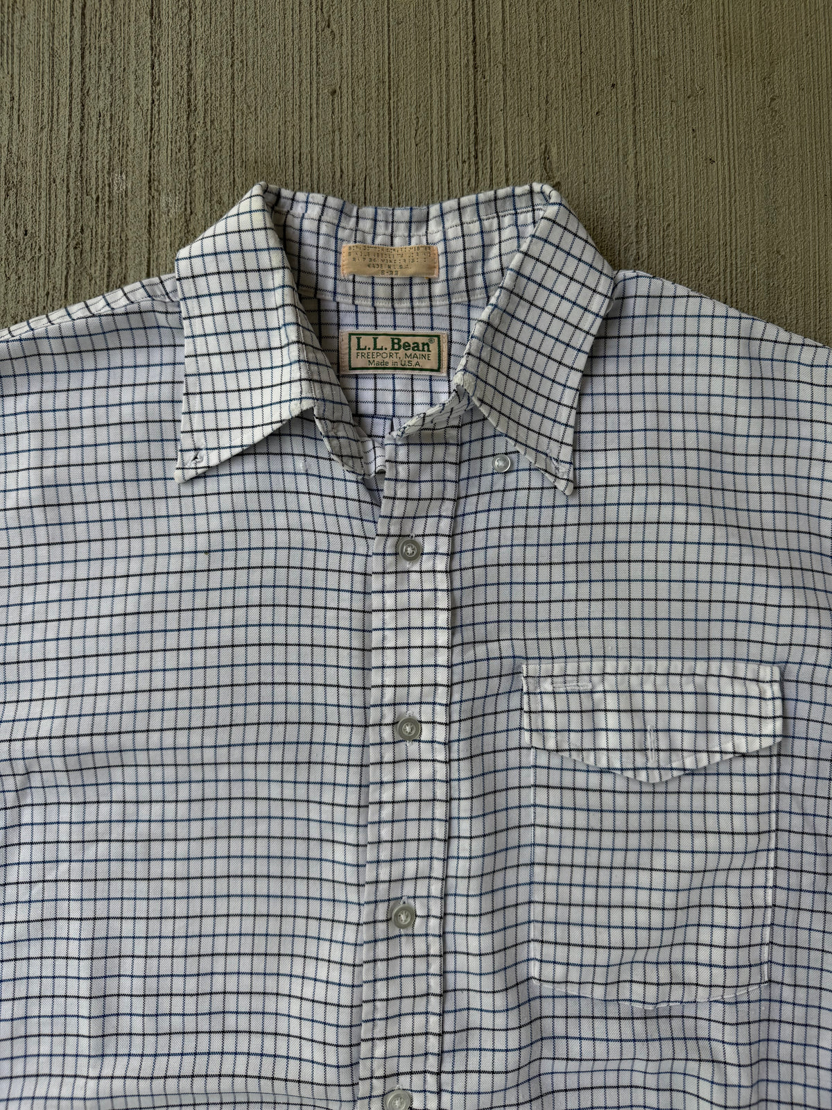 Vintage 1980s L.L. Bean Checkered Button Up