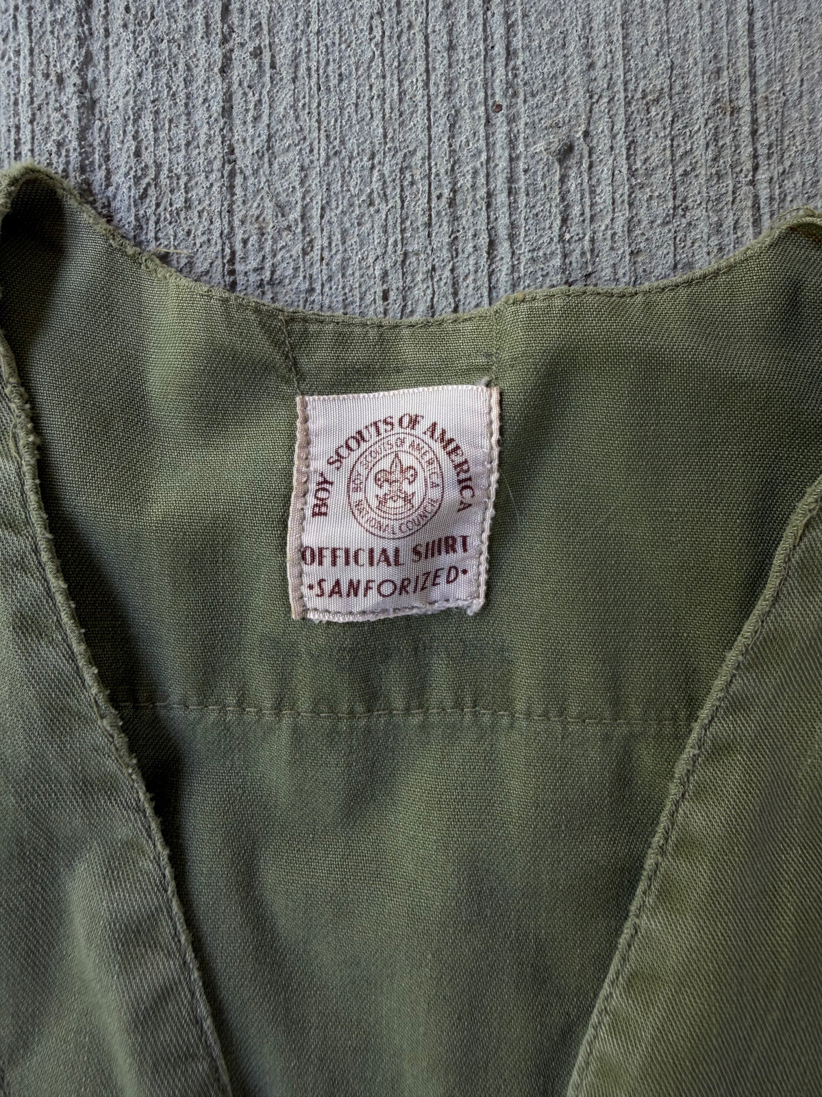 Vintage 1950s/60s Boy Scouts Sanforized Patch Shadow Shirt