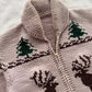 Vintage 50s Cowichan Reindeer Cardigan