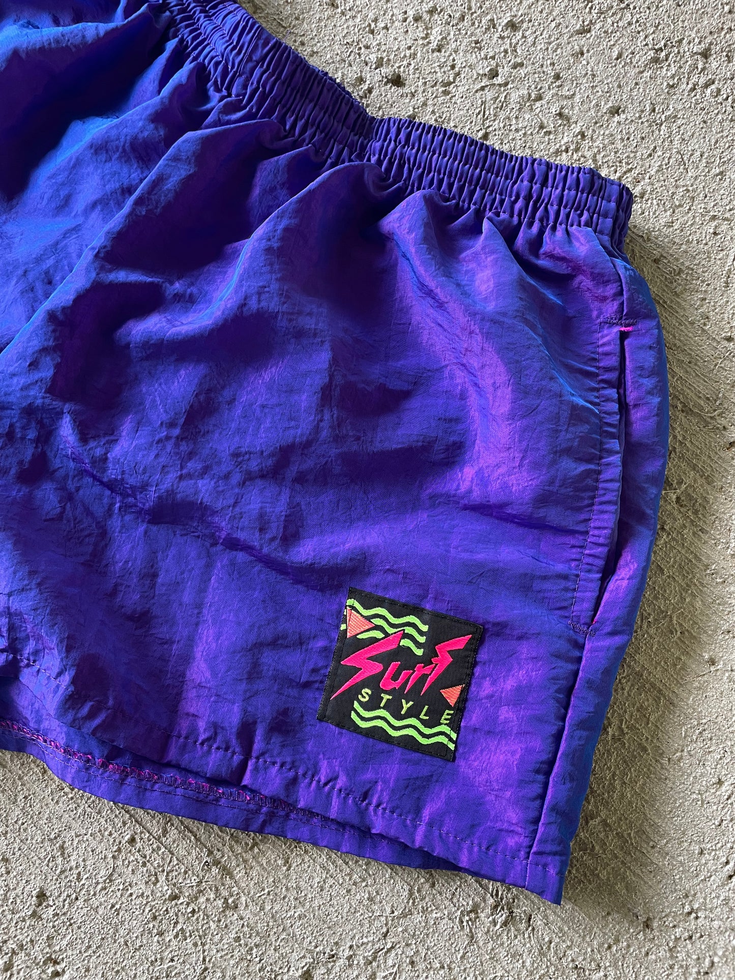 90s Surf Style Swim Trunks