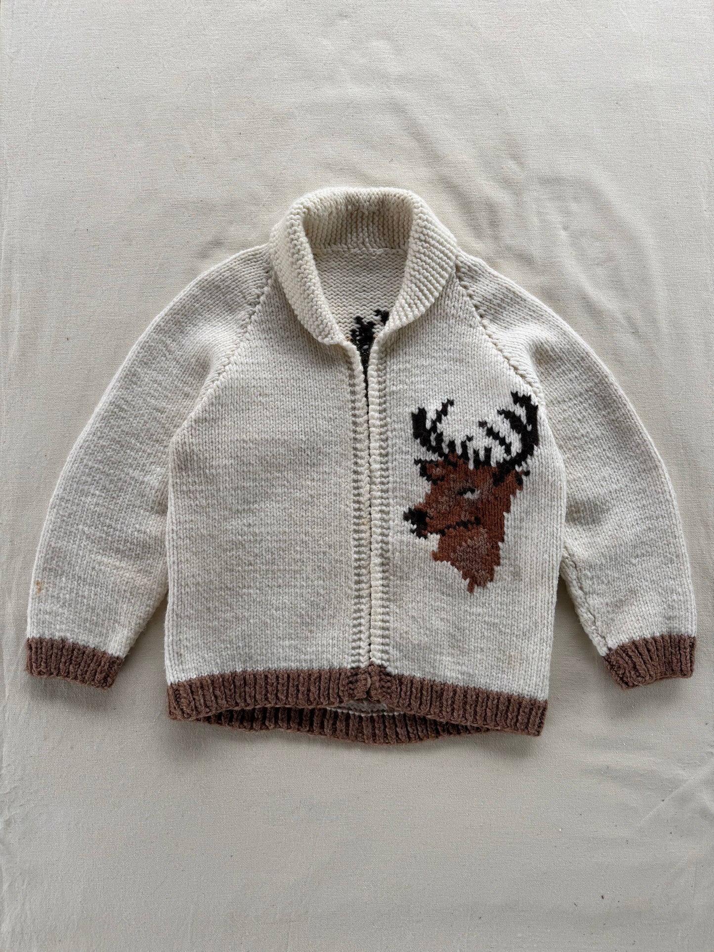 Vintage 1950s/60s Cowichan Deer Cardigan