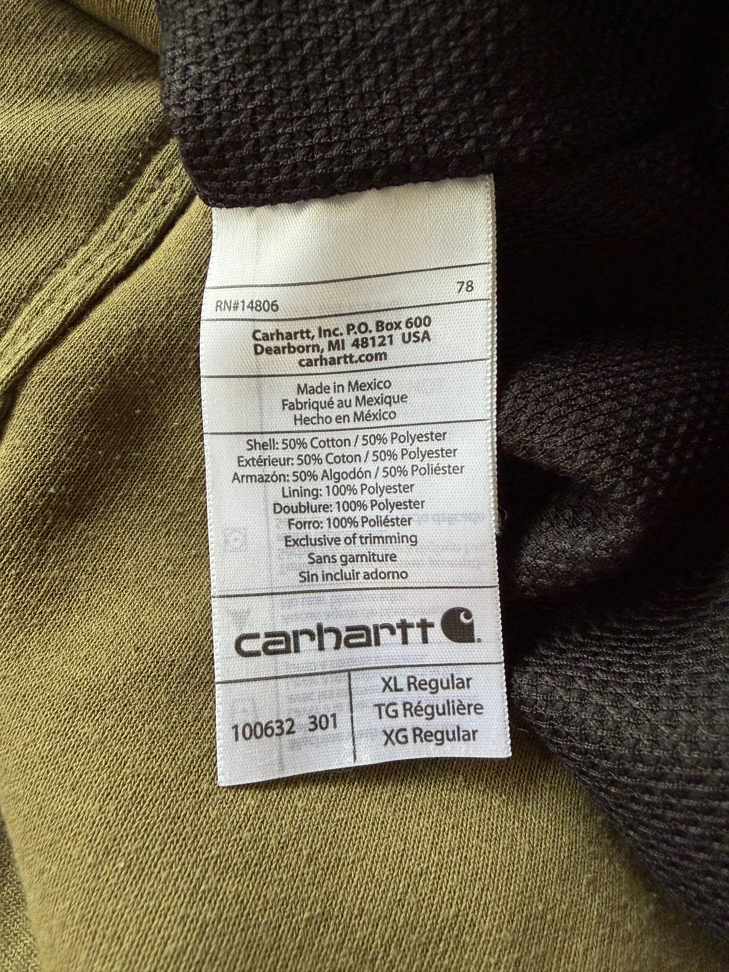 2014 Carhartt Zip Up Heavyweight Hoodie